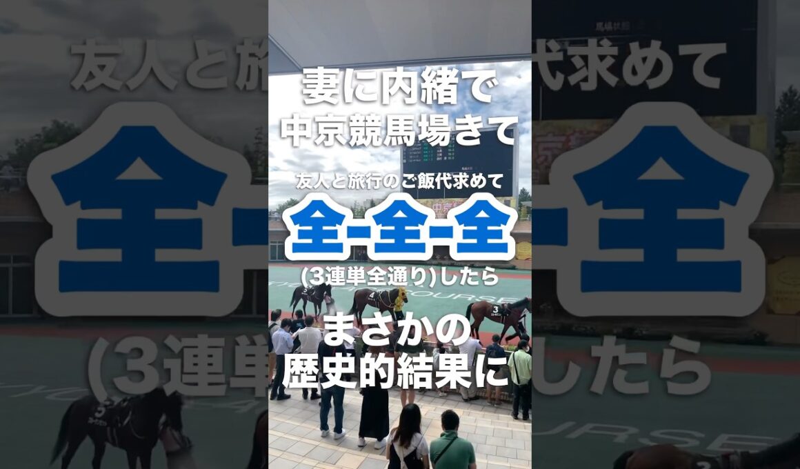 【全全全】妻に内緒で中京競馬場きて3連単全通り買ったら、まさかの歴史的結果に！【史上初】