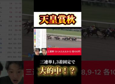 【天皇賞秋】三連単勝負！！#競馬 #天皇賞秋 #天皇賞秋2025 #ルメール #川田将雅 #武豊 #戸崎圭太 #坂井瑠星 #マスカレードボール #ジャスティンパレス #タスティエーラ