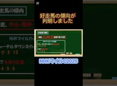 NHKマイルカップ好走馬の傾向とは⁉️#NHKマイルカップ2025 #競馬 #競馬予想