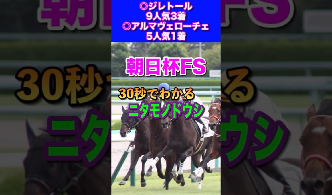 【朝日杯FS2024】30秒でわかるニタモノドウシ