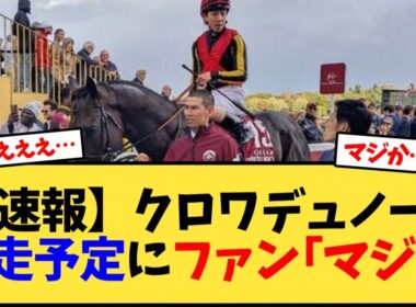 【速報】クロワデュノール次走予定にファン｢マジ!?｣【競馬反応集】