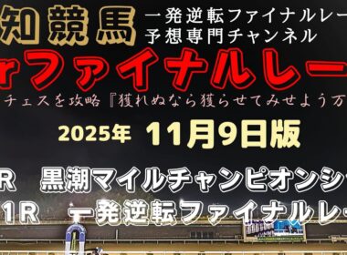 『有力馬の回避で主役は⑧バリチューロに！城野騎手は初戴冠なるか？』Mrファイナルレースの高知競馬予想20251109版