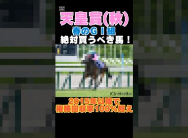 【天皇賞秋2025】春ＧⅠ組から絶対買うべき馬！2015年以降で複勝回収率100％超え！ #天皇賞秋 #競馬予想 #メイショウタバル