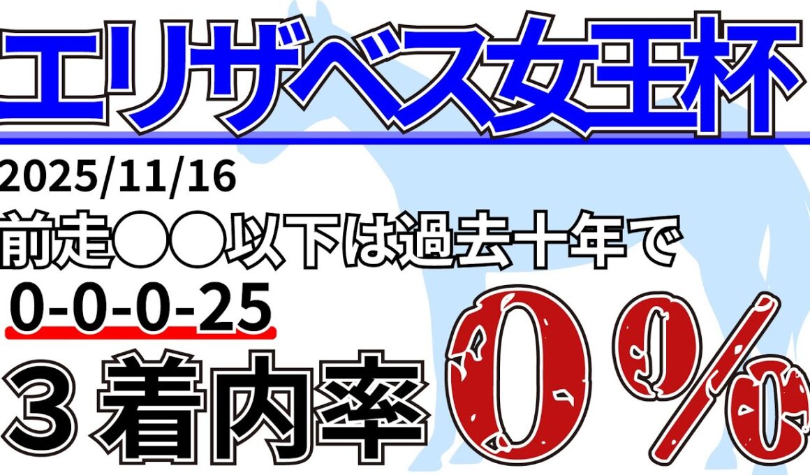 【エリザベス女王杯2025】3番人気が好成績！？先週の結果&データ&有力馬情報&予想