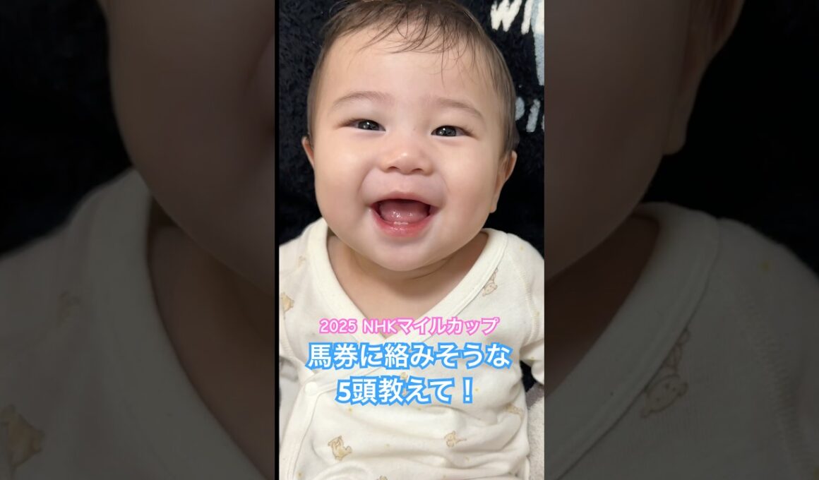 【2025 #NHKマイルカップ】の競馬予想をする赤ちゃん