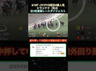 【シランケド】 ヴィクトリアマイル想定6番人気！近3走ダイジェスト  #競馬  #ヴィクトリアマイル  #シランケド  #shorts