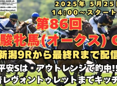 5月25日 第86回 優駿牝馬(オークス) G1 他新潟9R～