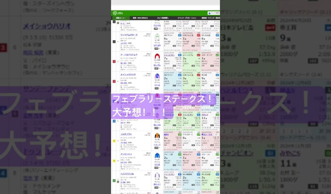 フェブラリーステークス 大予想！