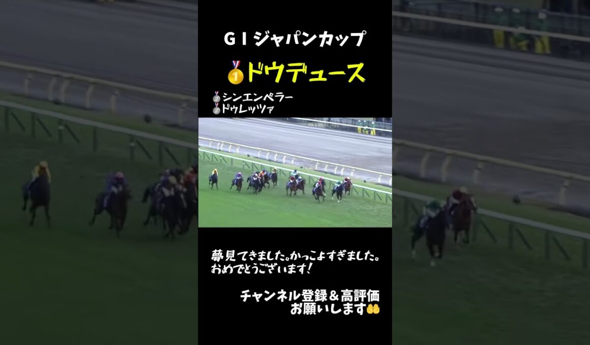 【競馬】二冠目達成！世界の強豪馬たちを力でねじ伏せたドウデュース。夢見れました。ジャパンカップ最後の直線どうぞ！#g1 #競馬 #ドウデュース #ジャパンカップ2024 #武豊 #感動 #shorts