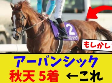 アーバンシック、秋天5着って…【競馬反応集】
