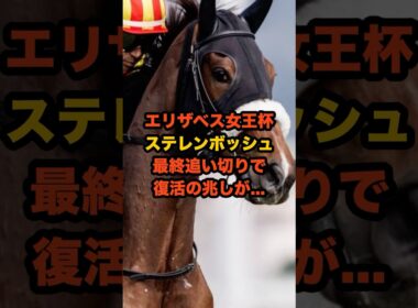 不振続きの桜花賞馬ステレンボッシュが見せた輝き…ルメールとのコンビで再起なるか #競馬 #エリザベス女王杯 #ステレンボッシュ