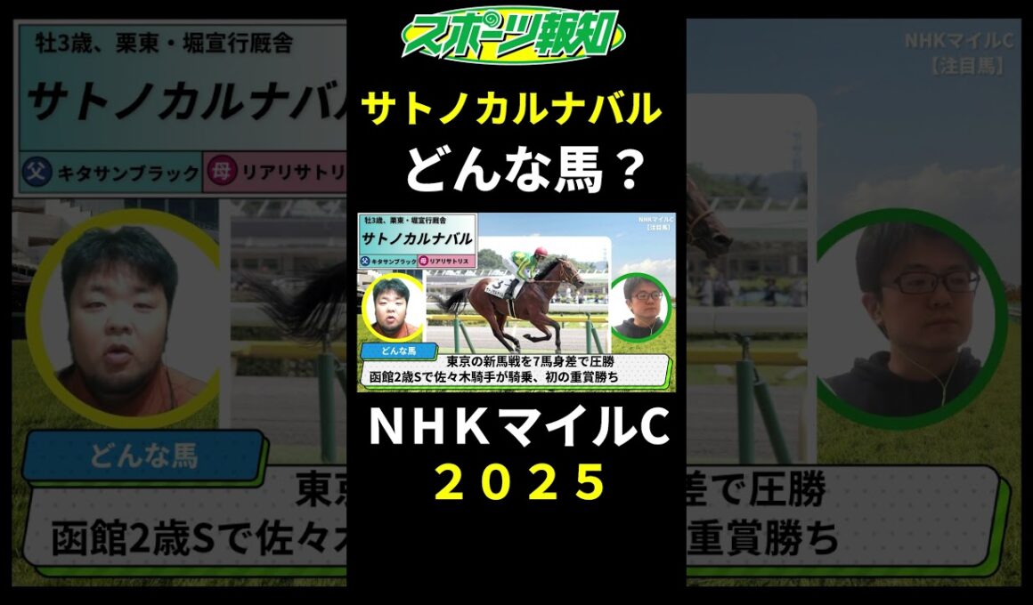【NHKマイルカップ2025】サトノカルナバルは買うべき？強さを解説