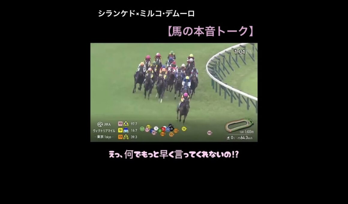 ヴィクトリアマイル【シランケド×ミルコ・デムーロ】馬の本音トーク　#ヴィクトリアマイル#シランケド#デムーロ#競馬