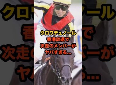 クロワデュノール、香港辞退の真相…次走ジャパンCの相手が豪華すぎた！#競馬 #ジャパンカップ #クロワデュノール