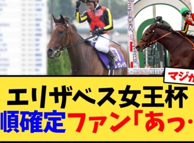 【エリザベス女王杯】エリ女の枠順確定、ファン｢あっ…｣【競馬反応集】