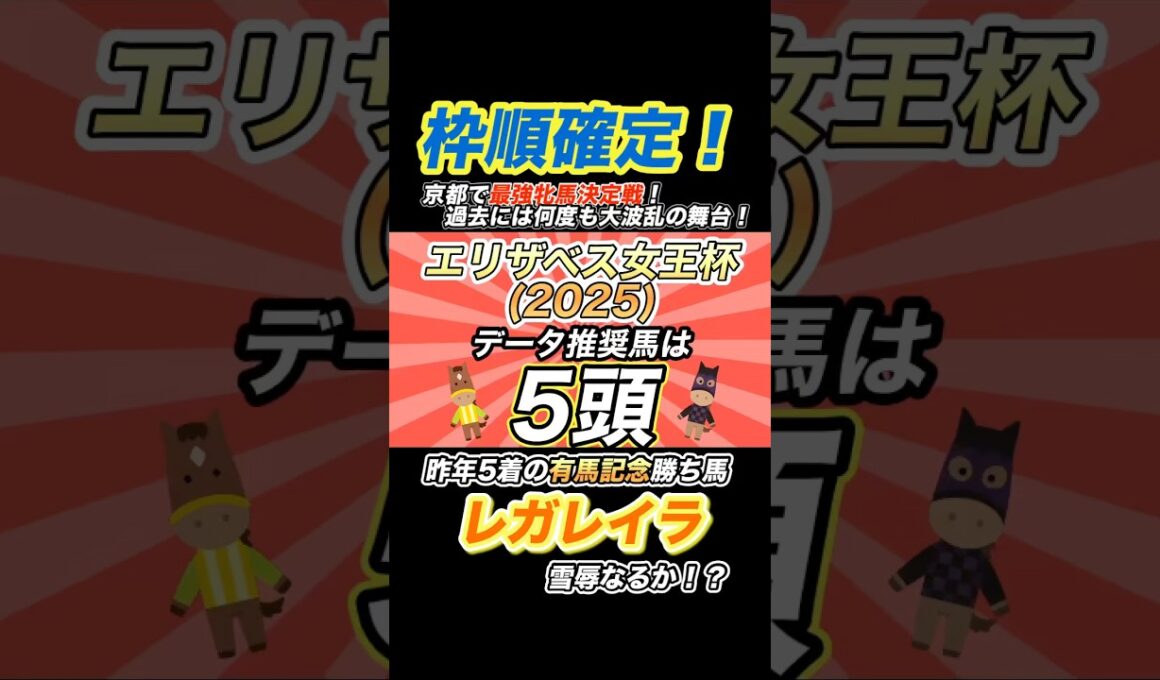 【エリザベス女王杯 2025】データ推奨馬⑤頭を紹介　 #エリザベス女王杯