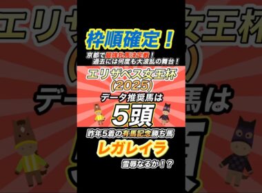【エリザベス女王杯 2025】データ推奨馬⑤頭を紹介　 #エリザベス女王杯