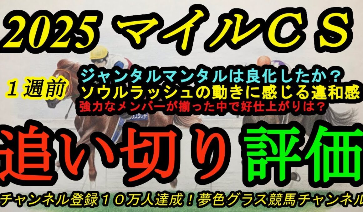 【1週前追い切り評価】2025マイルチャンピオンシップ！注目のジャンタルマンタルは良化？ソウルラッシュの調教を見て感じたこと！状態が良さそうなのは？