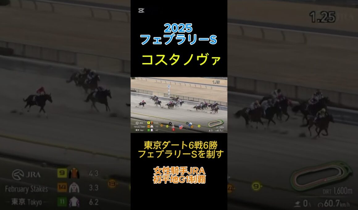【競馬】コスタノヴァがフェブラリーSを制覇 キング騎手日本G1初制覇🥇#フェブラリーs #コスタノヴァ #サンライズジパング #キング騎手 #東京競馬場 #競馬 #horse #shorts