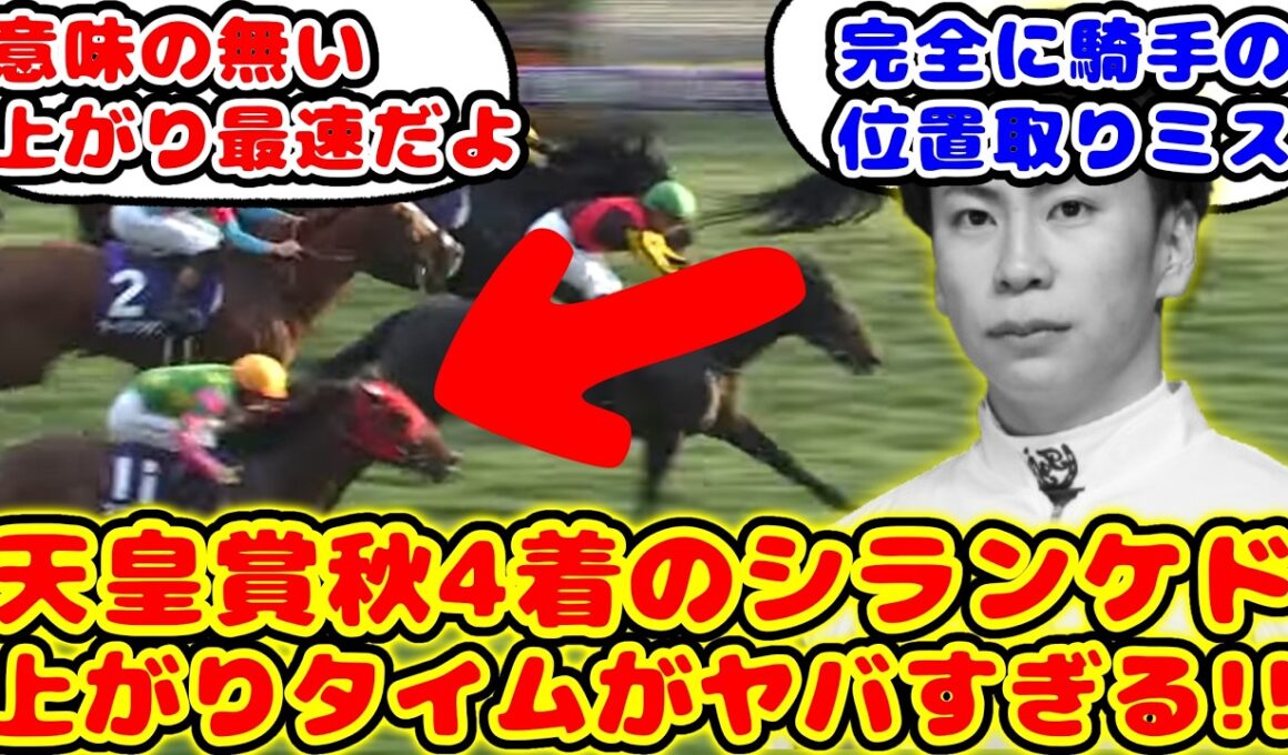 【競馬】天皇賞秋で上がり最速を出したシランケド ヤバすぎる上がりタイムが話題に！！【競馬反応集】