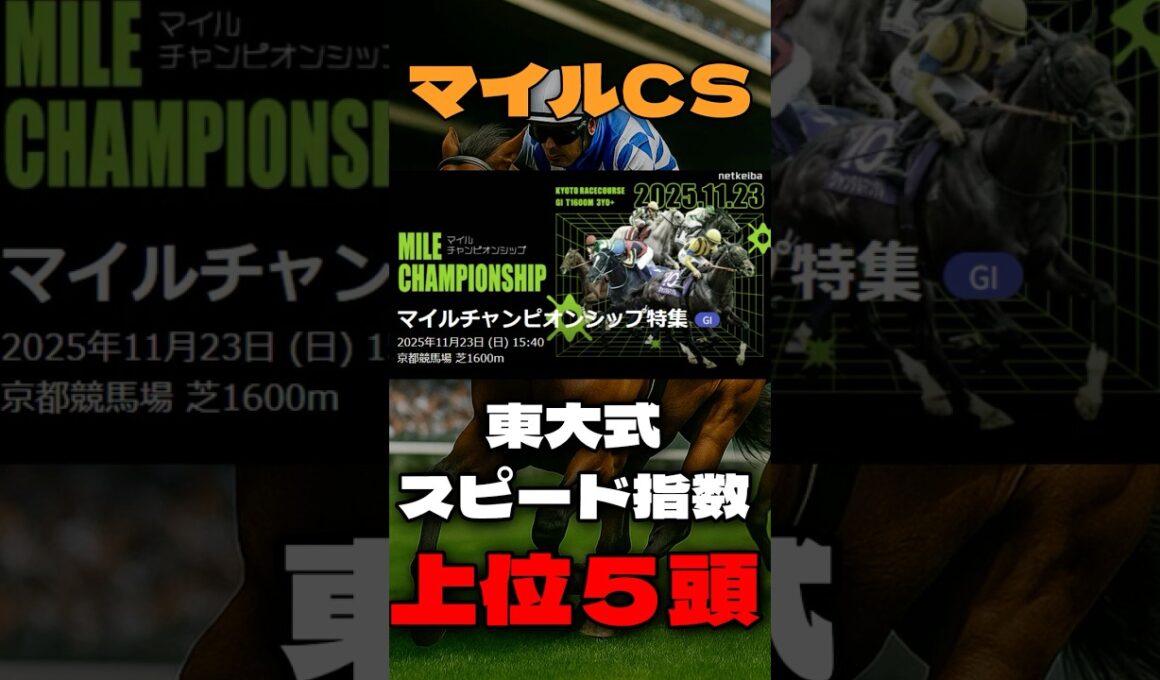 【マイルチャンピオンシップ２０２５】東大式スピード指数による競馬予想