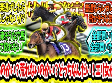 『【枠順確定】荒れるのかい？荒れないのかい？どっちなんだい！エリザベス女王杯が来る‼』に対するみんなの反応【競馬の反応集】