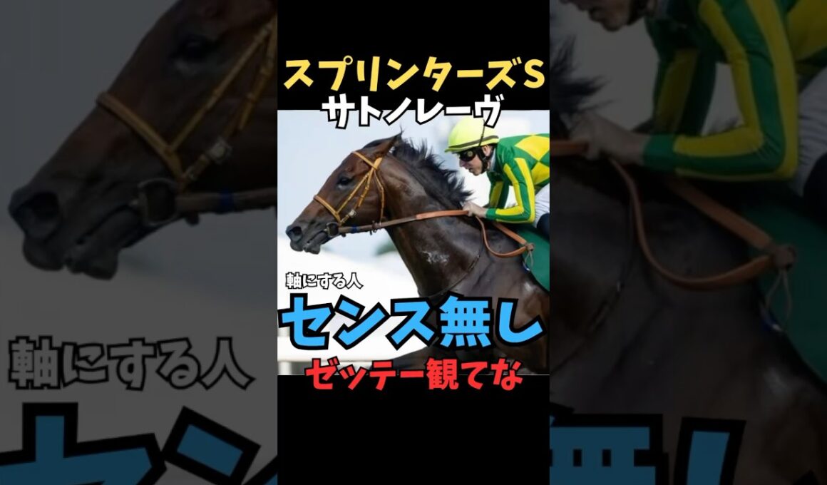 【スプリンターズS2025】軸にする人センス無し/サトノレーヴ#スプリンターズs #サトノレーヴ #競馬予想 #競馬予想 #競馬予想tv #中央競馬予想 #shorts