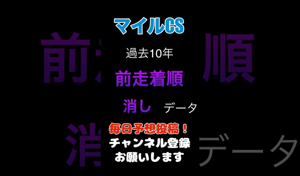 【マイルチャンピオンシップ2025】前走着順からの消しデータ！#マイルチャンピオンシップ #競馬予想 #馬券