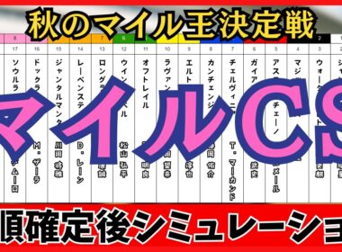 【マイルチャンピオンシップ2025】枠順確定後シミュレーション 秋のマイル王決定戦 ジャンタルマンタルは7枠15番、ソウルラッシュは8枠17番に確定