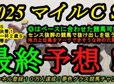 【最終予想】2025マイルチャンピオンシップ！本命馬はセンス抜群の競馬で抜け出し狙う！実力上位の先行馬を狙えそうな枠の穴馬は？