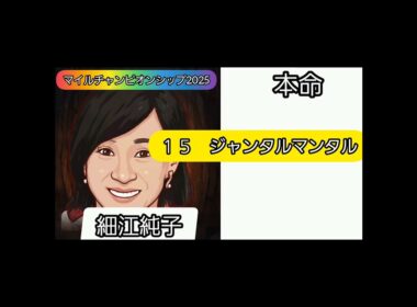 マイルチャンピオンシップ2025 芸能人競馬予想