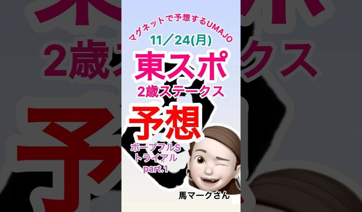 2025/11/24 東スポ2歳ステークス予想　ホープフルステークス前哨戦　マグネット競馬予想UMAJO 東スポ2歳S予想