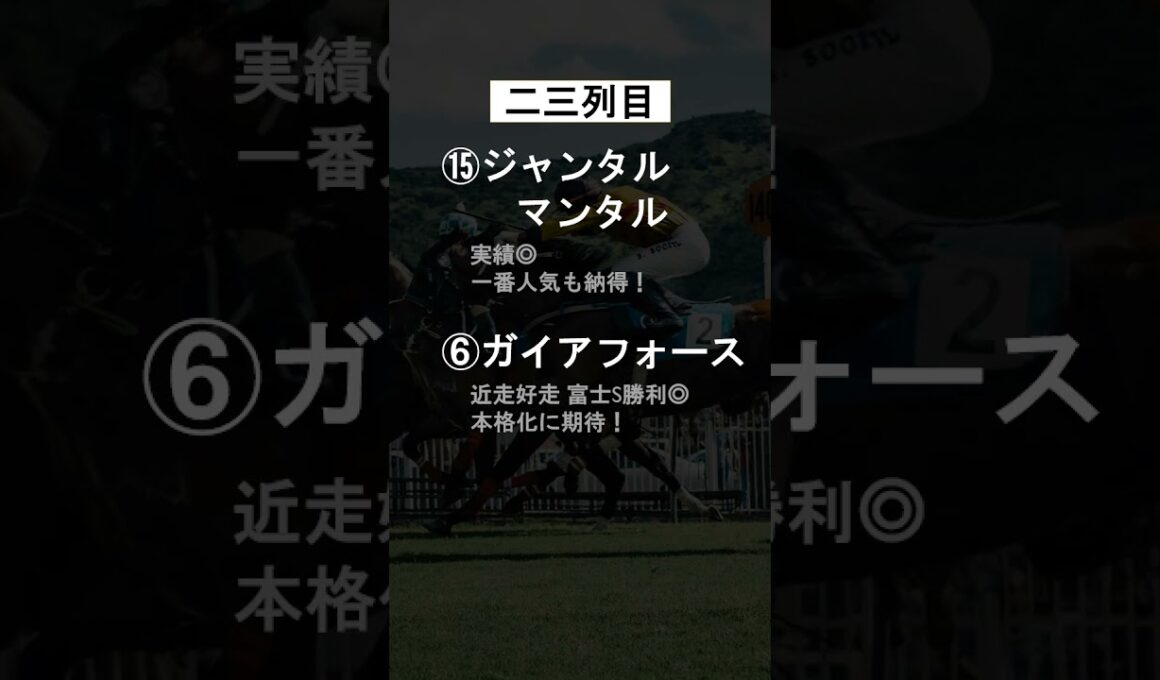 2025マイルチャンピオンシップ#Shorts#マイルチャンピオンシップ#競馬予想