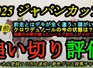 【1週前追い切り評価】2025ジャパンカップ！前頭とは仕上がりが違う有力馬とは？注目のクロワデュノールの現状は？