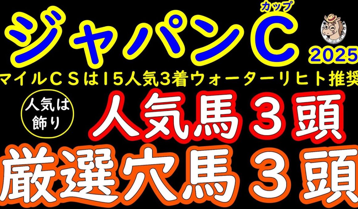 ジャパンカップ2025人気は飾り！桜花が選ぶ厳選穴馬３頭＋人気馬３頭マスカレードボールとクロワデュノールとダノンデサイルの不安材料！