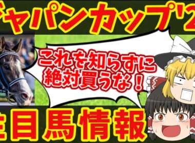 【ジャパンカップ】3世代最強が大激突！知らないと損をする注目馬の情報！！