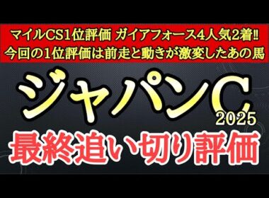 【ジャパンカップ2025】最終追い切り評価TOPは前走から段違いに動きが良くなっており馬なりで突き抜けたあの馬！