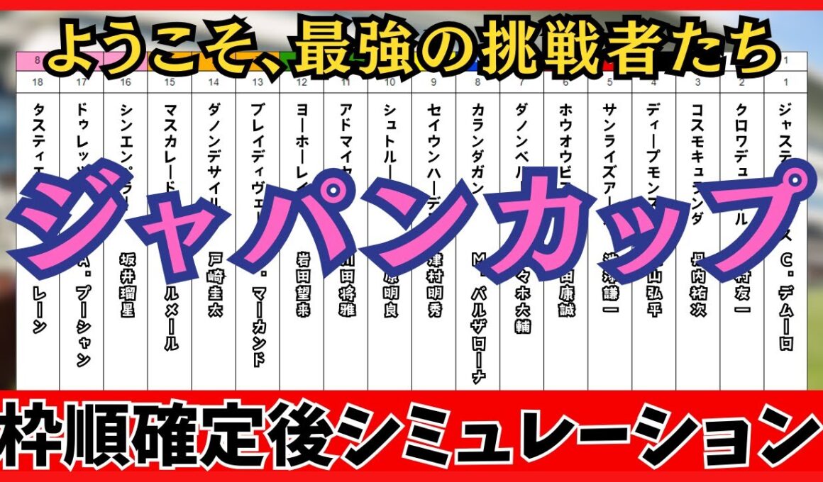 【ジャパンカップ2025】枠順確定後シミュレーション 最強の挑戦者 マスカレードボールは7枠15番、クロワデュノールは1枠2番に確定