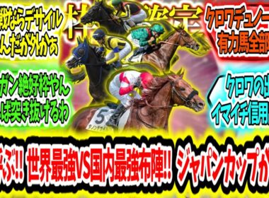 『【枠順確定】嵐を呼ぶ‼ 世界最強VS国内最強布陣‼ ジャパンカップが来る‼』に対するみんなの反応【競馬の反応集】