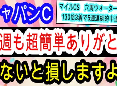 【競馬予想】ジャパンカップ　6週連続的中へ確信！　絶好の枠順に入ったデータ最強の馬に注目！！　カランダガンは自信の消しです