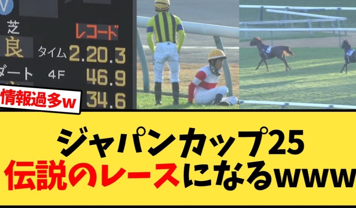 ジャパンカップ、落馬、海外馬勝利大逃げ、レコード←これww【競馬反応集】