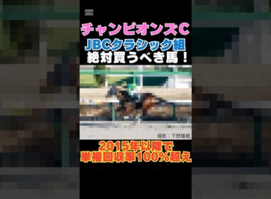 【チャンピオンズカップ2025】JBCクラシック組から絶対買うべき馬！2015年以降で単複回収率100％超え！ #チャンピオンズカップ #競馬予想 #ウィルソンテソーロ