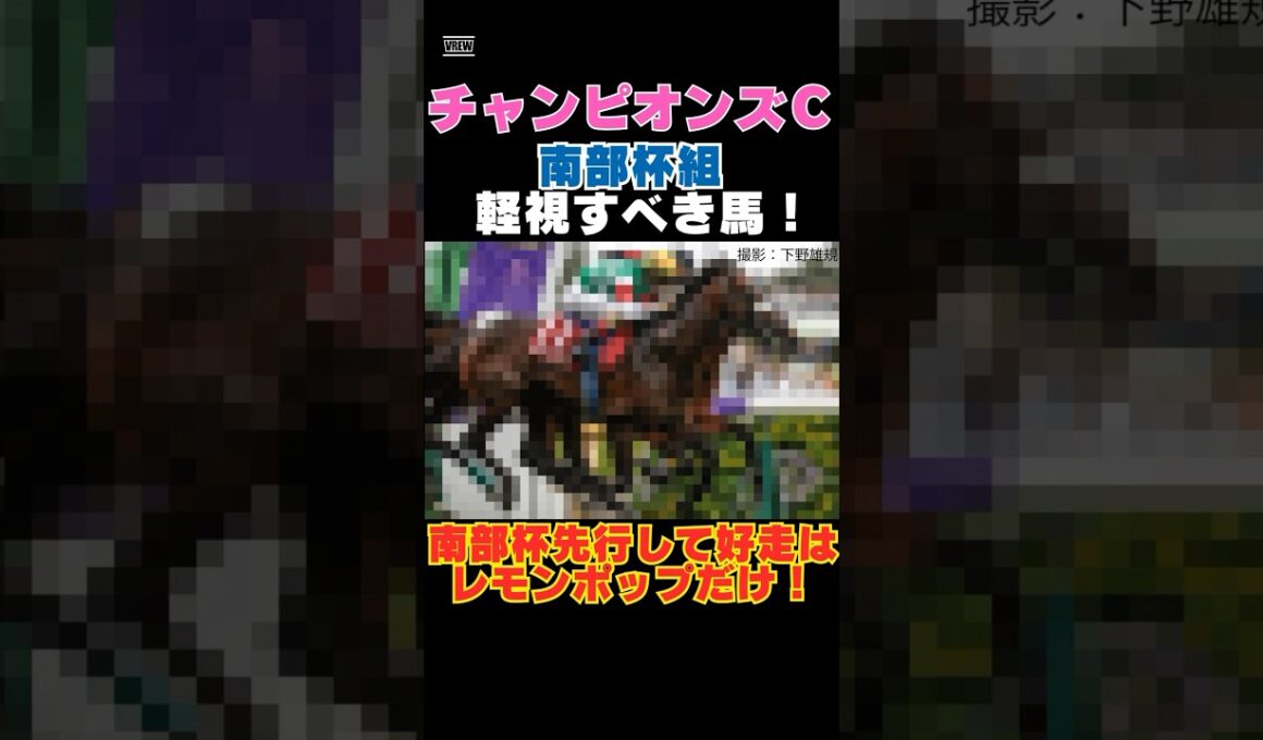 【チャンピオンズカップ2025】南部杯組から絶対軽視すべき馬！南部杯を先行して好走した馬はレモンポップだけ！ #チャンピオンズカップ #競馬予想 #シックスペンス