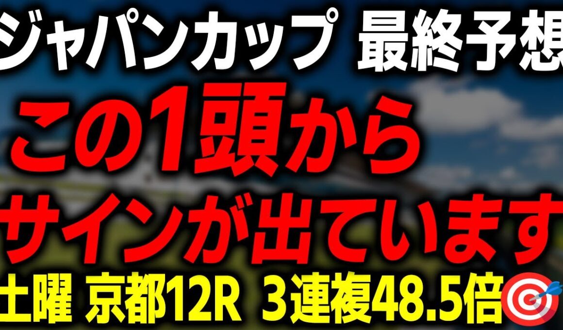 【ジャパンカップ 2025 最終予想】ジャパンCの絶対に買いたい本命馬と買い目を徹底解説します