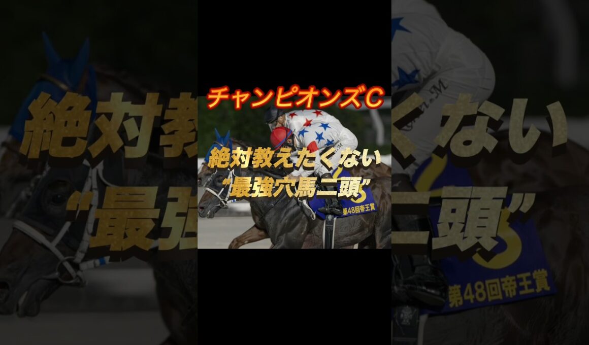 チャンピオンズカップ2025 絶対教えたくない“最強穴馬二頭”