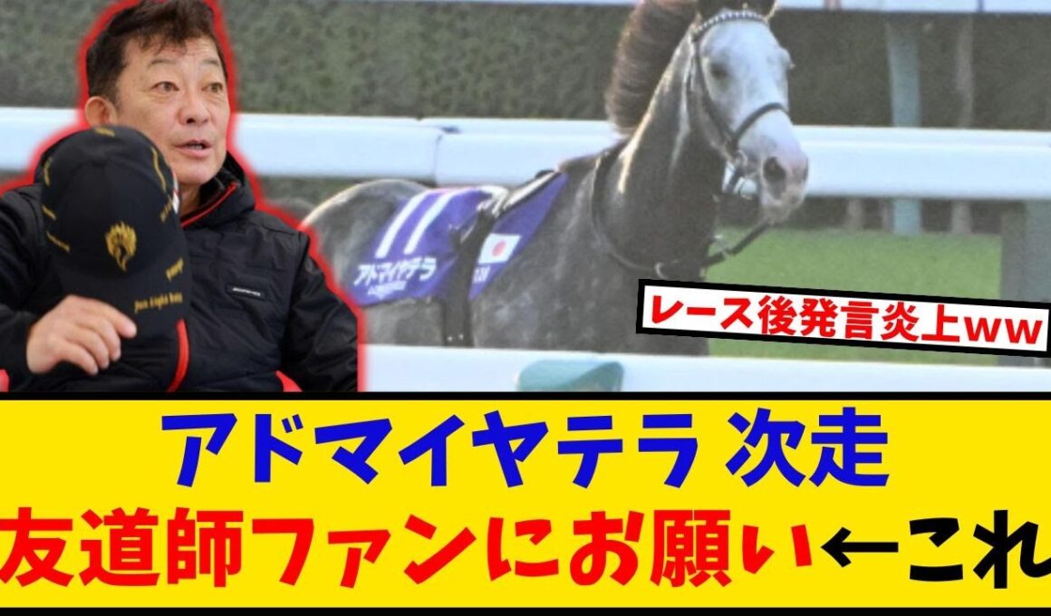 【有馬記念】「アドマイヤテラ 友道師ファンにお願い←これ」に対するみんなの反応【反応集】