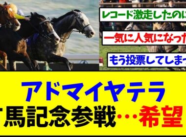 アドマイヤテラ…有馬記念参戦…希望！！！【反応集】
