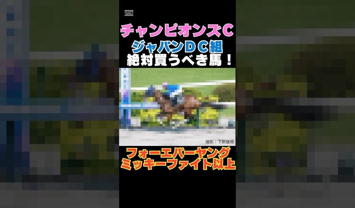 【チャンピオンズカップ2025】ジャパンダートクラシック組から絶対買うべき馬！フォーエバーヤング、ミッキーファイト以上！