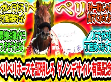 『夢のベリベリ対決‼ 元祖べリベリホース ダノンデサイル 有馬記念参戦‼』に対するみんなの反応【競馬の反応集】