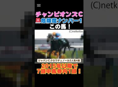 【チャンピオンズカップ2025】危険度ナンバー1はこの馬🚨2015年以降で7頭中馬券内1頭！